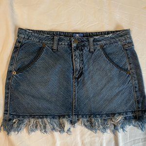 Lilu Blue Jean Mini Skirt